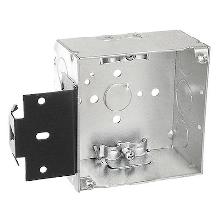 Southwire Electrical Box, 30.3 cu in, Junction Box Type, 4 Gangs, Steel, Square Shape 52171-MSR